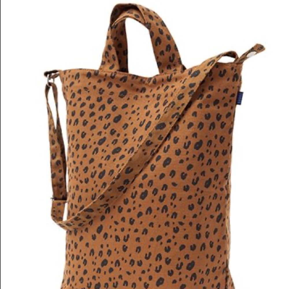 cheetah print tote bag baggu duck bag